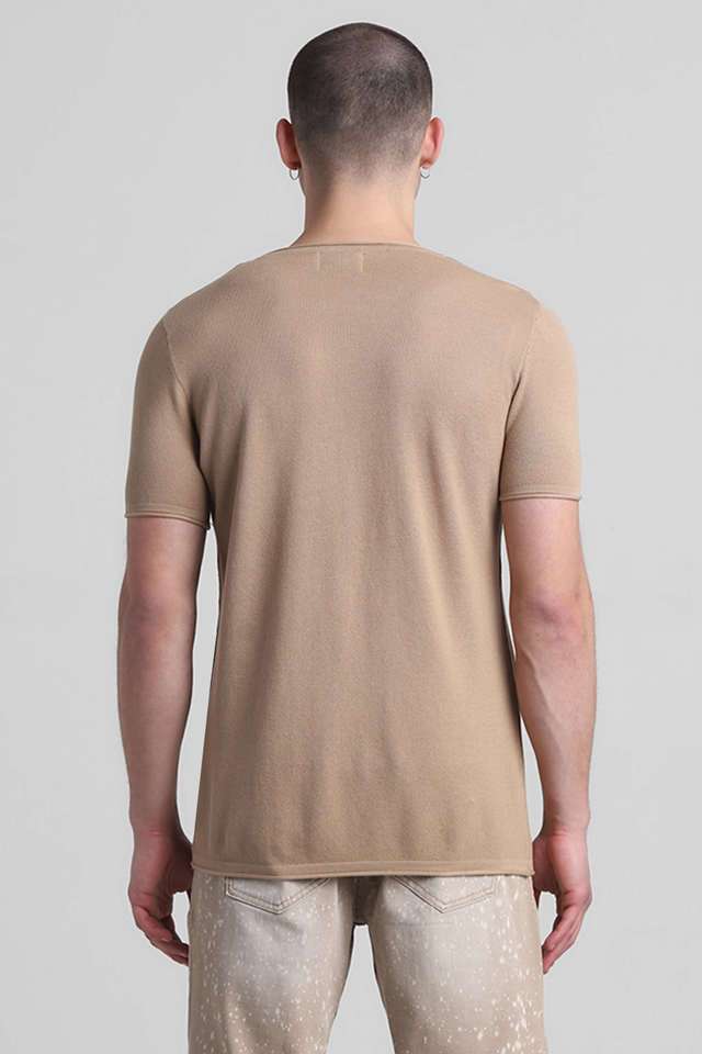Solid-Cotton-Round-Neck-Men-s-T-Shirt