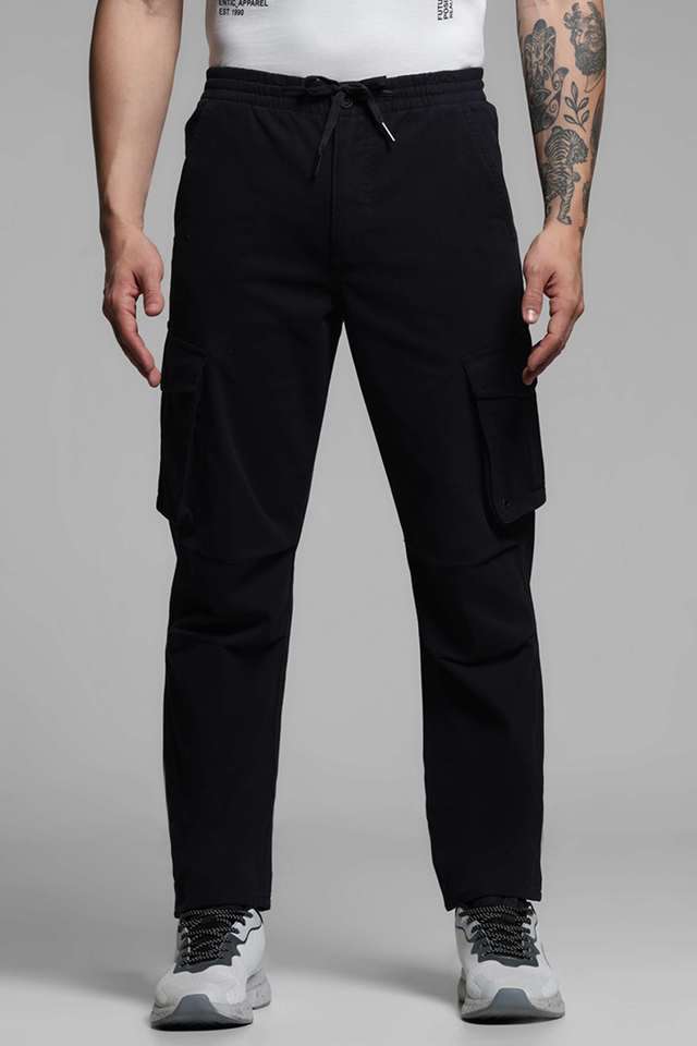 Solid-Cotton-Regular-Fit-Men-s-Casual-Trousers