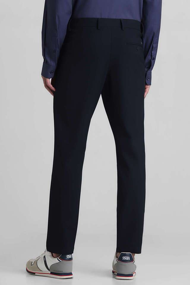 Solid-Slim-Fit-Polyester-Viscose-Men-s-Casual-Wear-Trousers