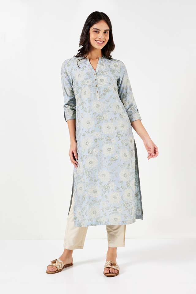Printed-Polyester-Collared-Women-s-Festive-Wear-Straight-Kurta