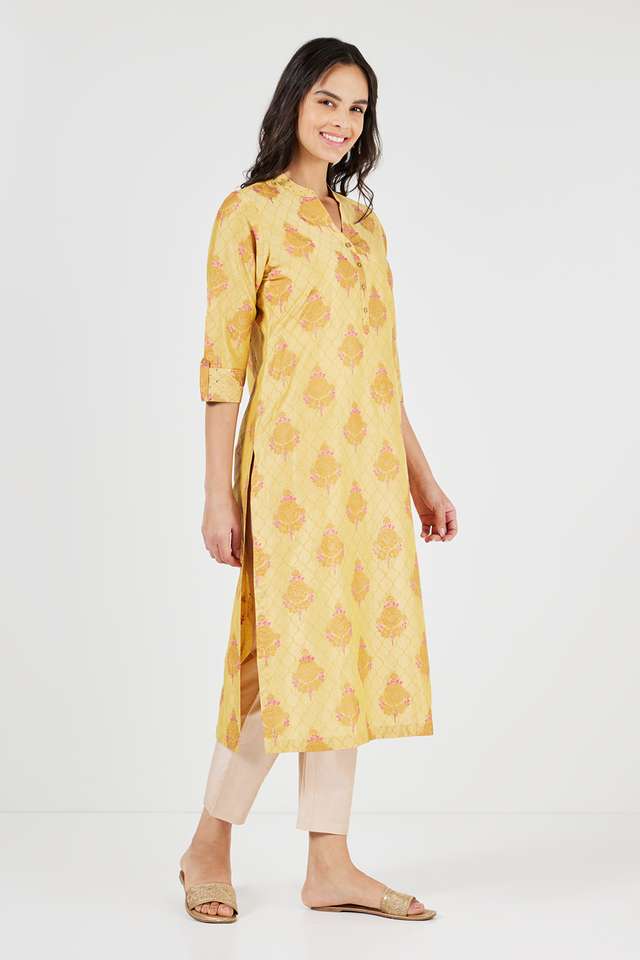 Printed-Polyester-Collared-Women-s-Festive-Wear-Straight-Kurta