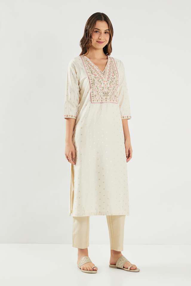 Solid-Straight-Fit-Polyester-Women-s-Festive-Wear-Pant