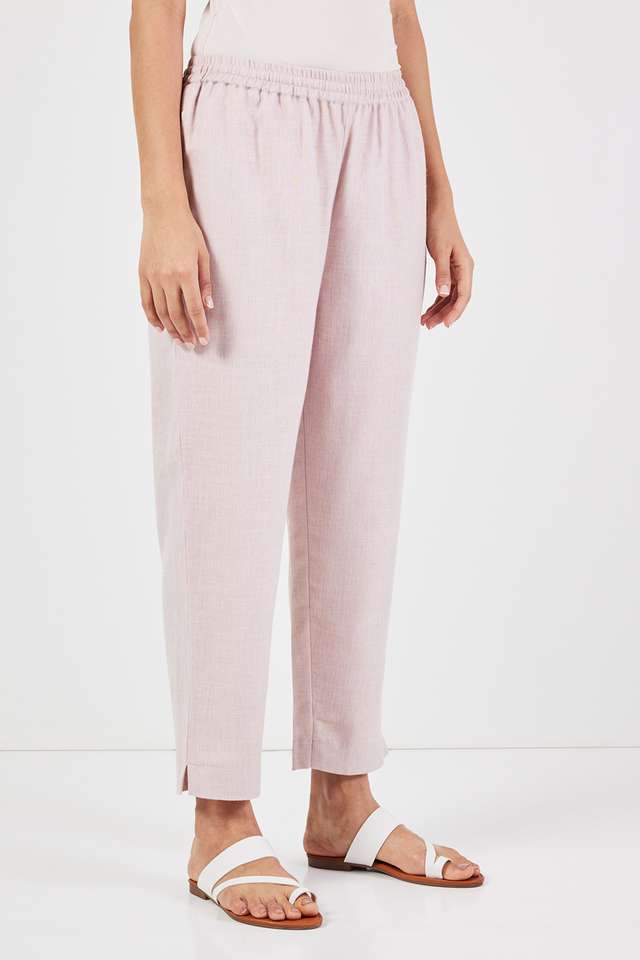 Solid-Straight-Fit-Linen-Women-s-Festive-Wear-Pant