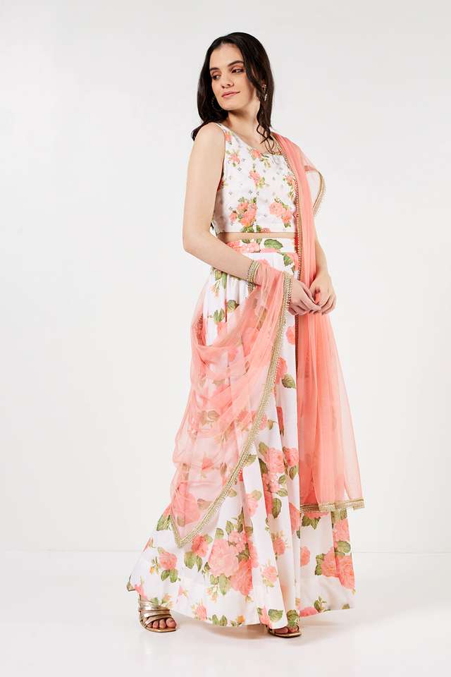 Printed-Full-Length-Chanderi-Woven-Women-s-Flared-Kurta-Skirt-Dupatta-Set