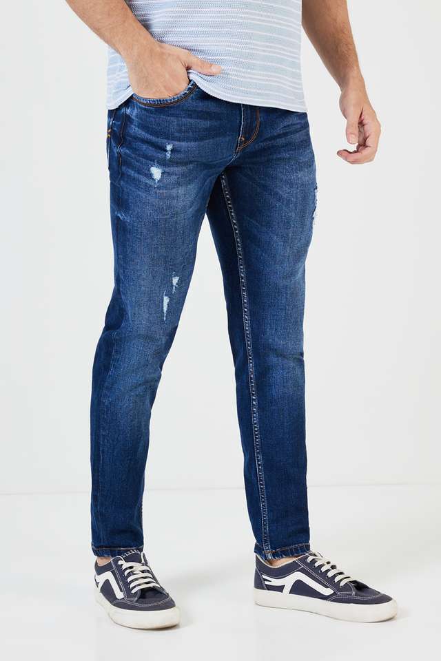 Dark-Wash-Blended-Tapered-Fit-Men-s-Jeans