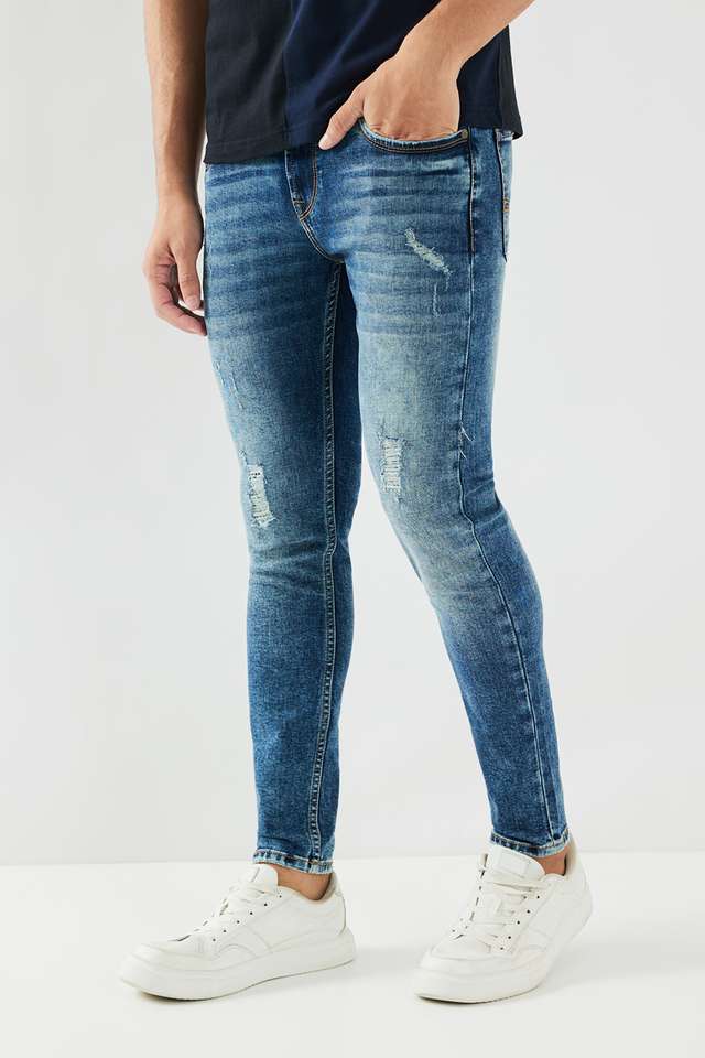 Dark-Wash-Blended-Tapered-Fit-Men-s-Jeans