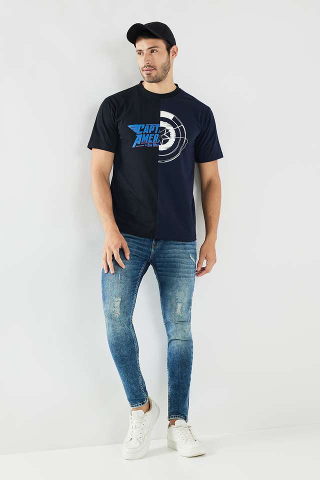 Dark-Wash-Blended-Tapered-Fit-Men-s-Jeans