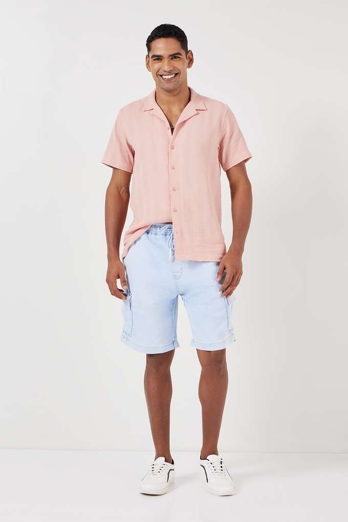 Solid-Blended-Slim-Fit-Men-s-Shorts
