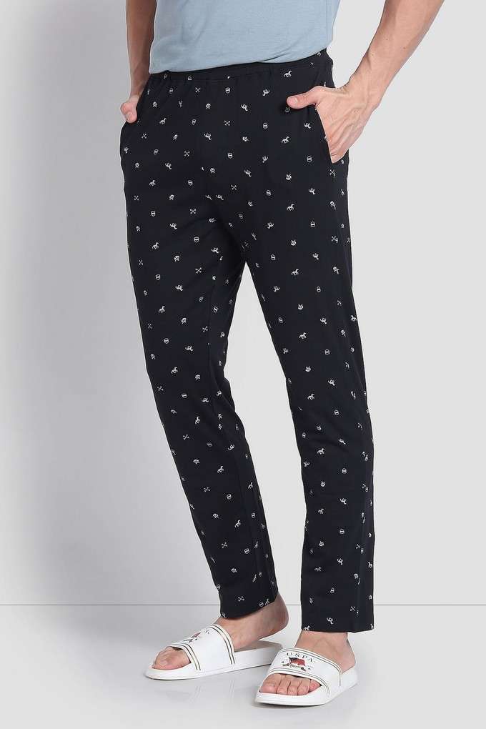 Solid-Cotton-Blend-Regular-Fit-Men-s-Track-Pants