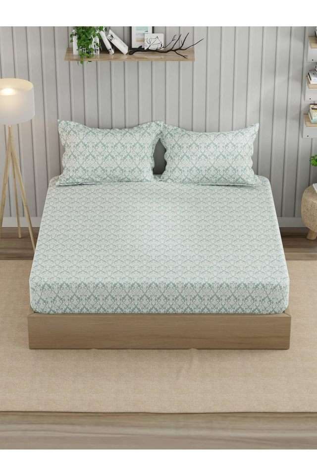 Super-Fine-100--Egyptian-Satin-Cotton-King-Bedsheet-With-2-Pillow-Covers--3pc-set-(marina-bay)