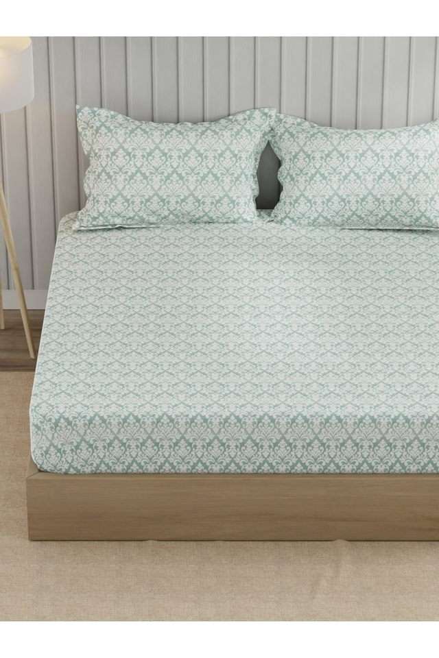 Super-Fine-100--Egyptian-Satin-Cotton-King-Bedsheet-With-2-Pillow-Covers--3pc-set-(marina-bay)