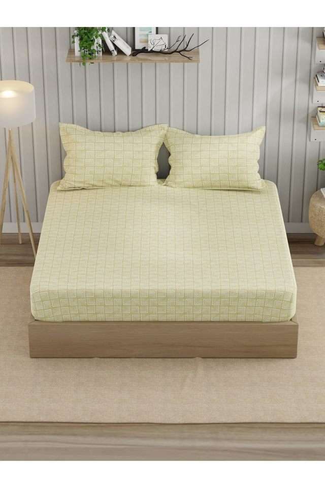 Super-Fine-100--Egyptian-Satin-Cotton-King-Fitted-Bedsheet-With-2-Pillow-Covers--3pc-set-(marina-bay)