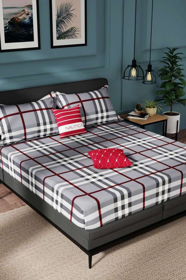 Northsail-Super-Soft-100--Cotton-King-Bedsheet-And-2-Pillow-Covers-3-PC-Set