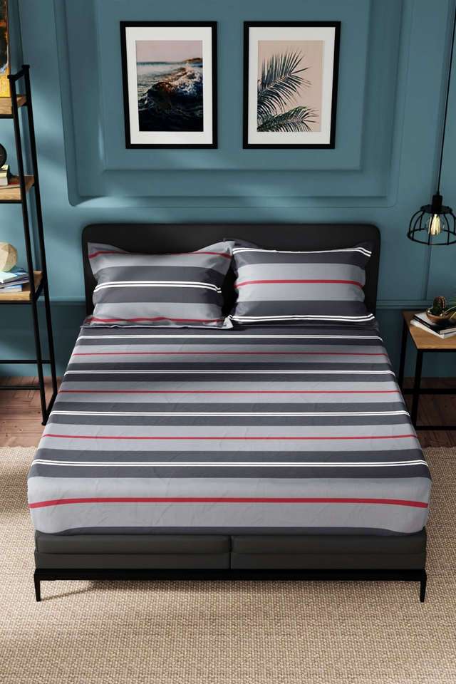 Northsail-Super-Soft-100--Cotton-King-Bedsheet-And-2-Pillow-Covers-3-PC-Set