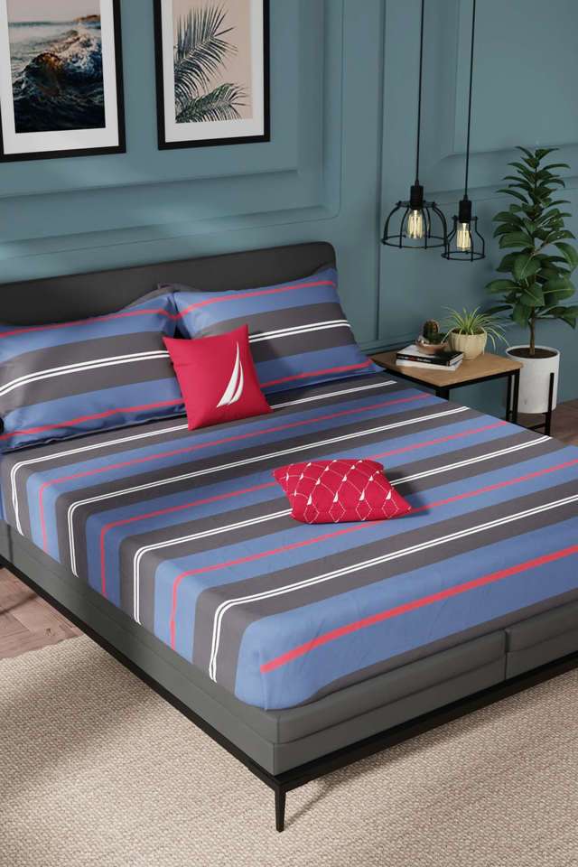 Northsail-Super-Soft-100--Cotton-King-Bedsheet-And-2-Pillow-Covers-3-PC-Set