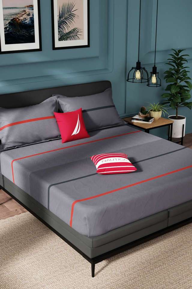 Northsail-Super-Soft-100--Cotton-King-Bedsheet-And-2-Pillow-Covers-3-PC-Set