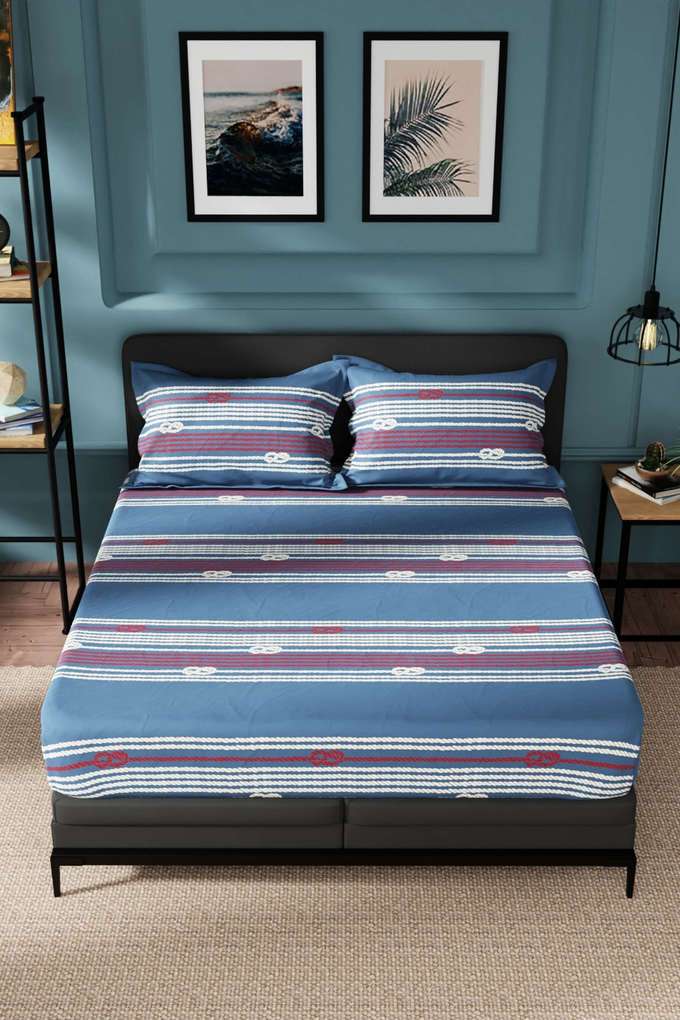 Northsail-Super-Soft-100--Cotton-King-Bedsheet-And-2-Pillow-Covers-3-PC-Set