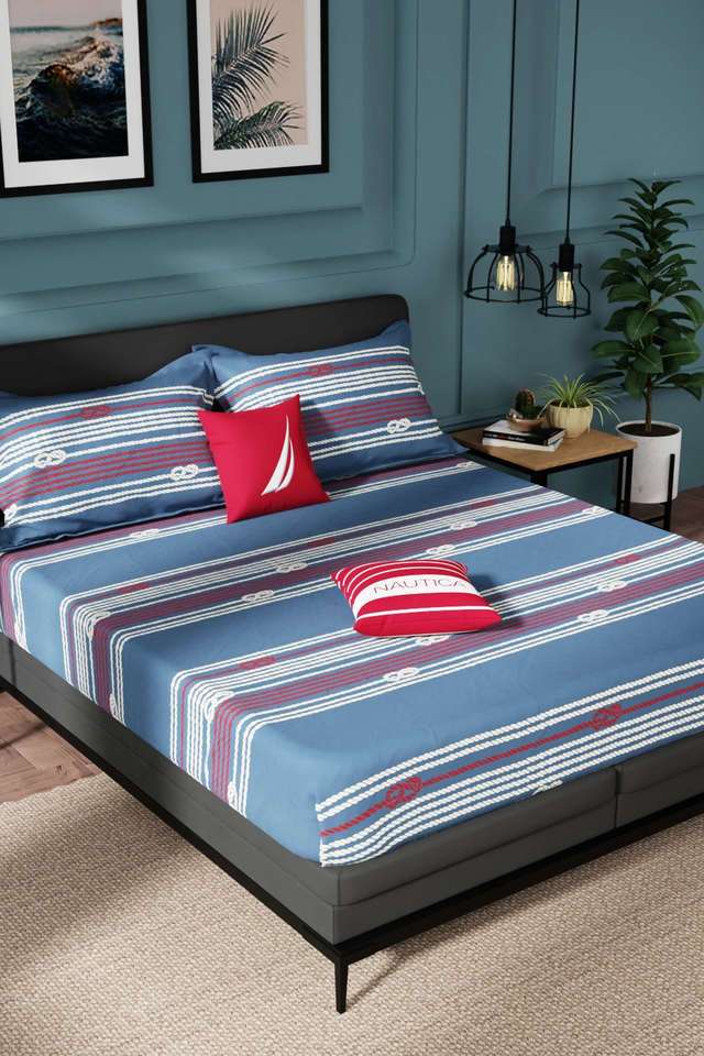 Northsail-Super-Soft-100--Cotton-King-Bedsheet-And-2-Pillow-Covers-3-PC-Set