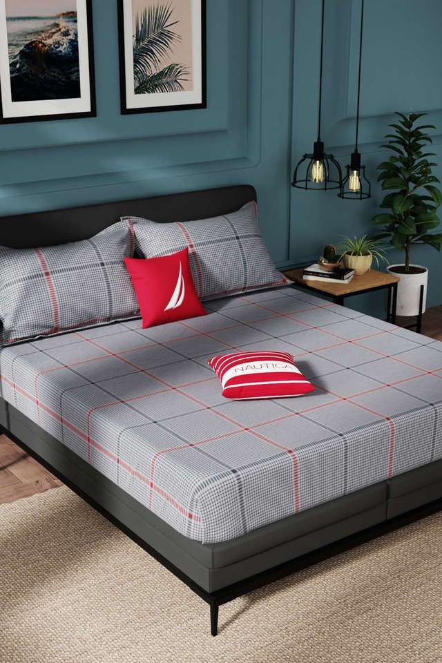 Northsail-Super-Soft-100--Cotton-King-Bedsheet-And-2-Pillow-Covers-3-PC-Set