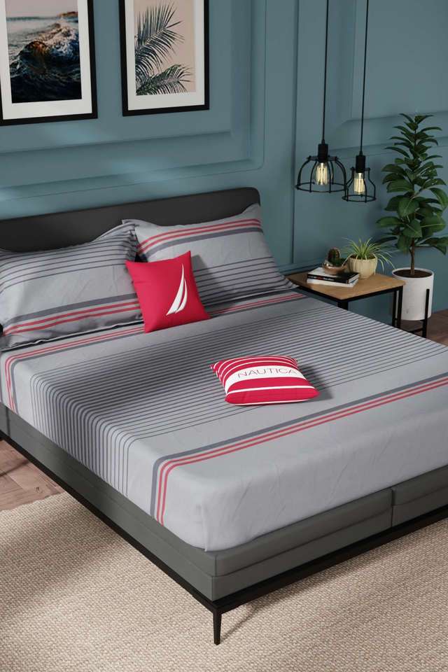 Northsail-Super-Soft-100--Cotton-King-Bedsheet-And-2-Pillow-Covers-3-PC-Set