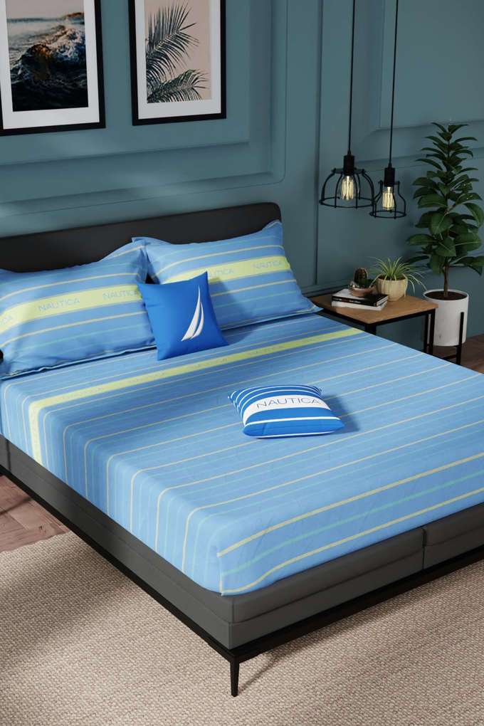 Northsail-Super-Soft-100--Cotton-King-Bedsheet-And-2-Pillow-Covers-3-PC-Set