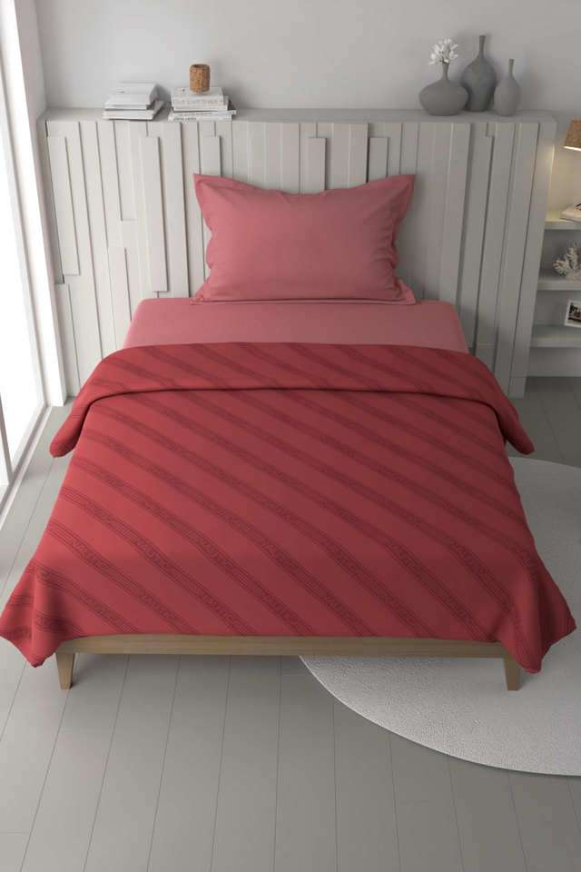 100--Premium-Cotton-Blanket-With-Pure-Cotton-Flannel-Filling--1Pc-Single-Size-(Ocean-View)-Ornamental-Red