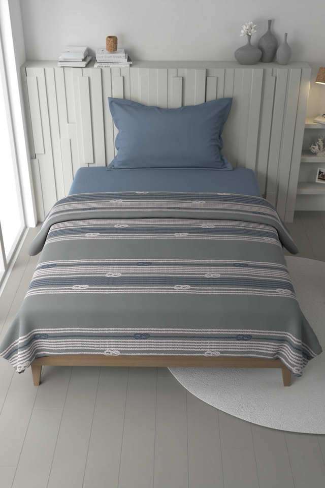 100--Premium-Cotton-Blanket-With-Pure-Cotton-Flannel-Filling--1Pc-Single-Size-(Ocean-View)-Ornamental-Grey/Blue