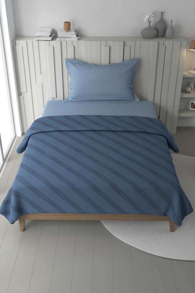 100--Premium-Cotton-Blanket-With-Pure-Cotton-Flannel-Filling--1Pc-Single-Size-(Ocean-View)-Ornamental-Blue