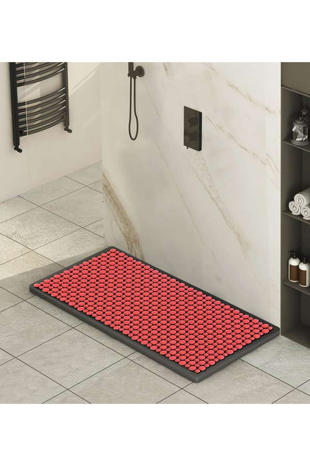 Mosaic-PVC-Anti-slip-Shower-Mat-Red-Black