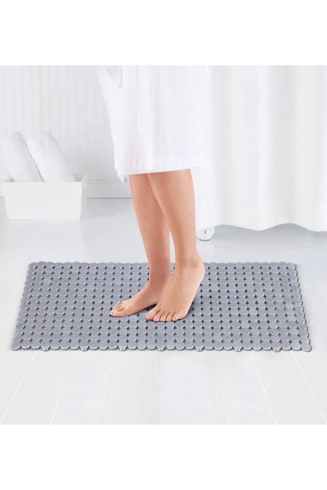 Mosaic-PVC-Anti-slip-Shower-Mat-Solid-Silver
