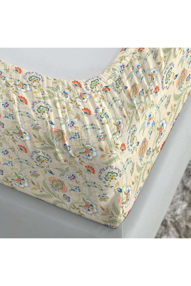 Soft-Comfort-Printed-210-TC-Cotton-Double-Bedsheet-&-2-Pillow-Covers