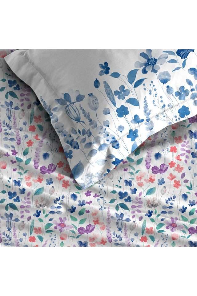 Soft-Comfort-Printed-210-TC-Cotton-Double-Bedsheet-&-2-Pillow-Covers