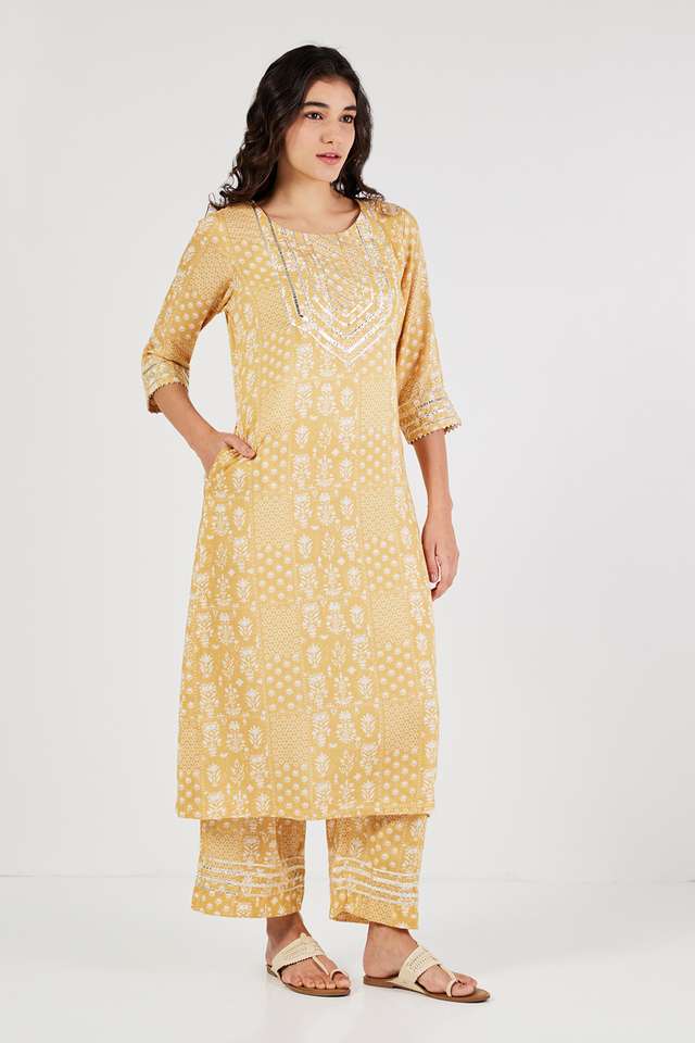Printed-Modal-Round-Neck-Women-s-Casual-Wear-Kurta