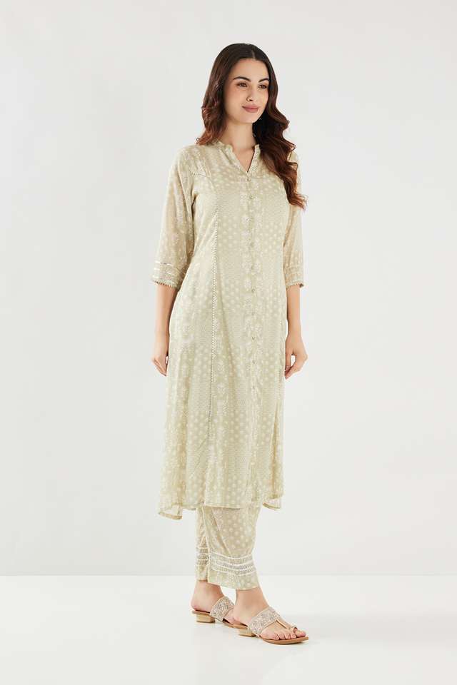 Printed-Modal-Collared-Women-s-Casual-Wear-A-Line-Kurta
