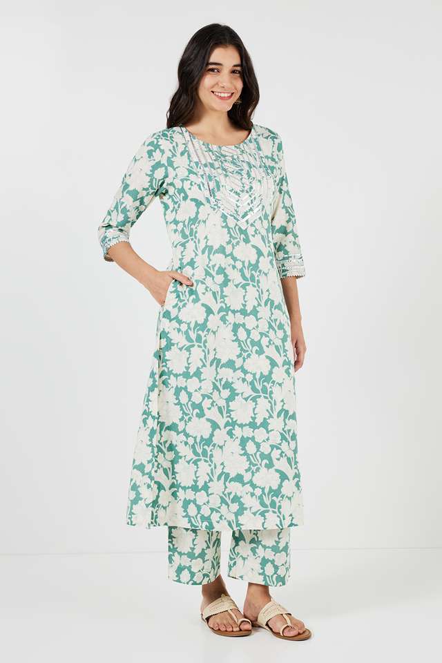 Printed-Rayon-Round-Neck-Women-s-Casual-Wear-Kurta