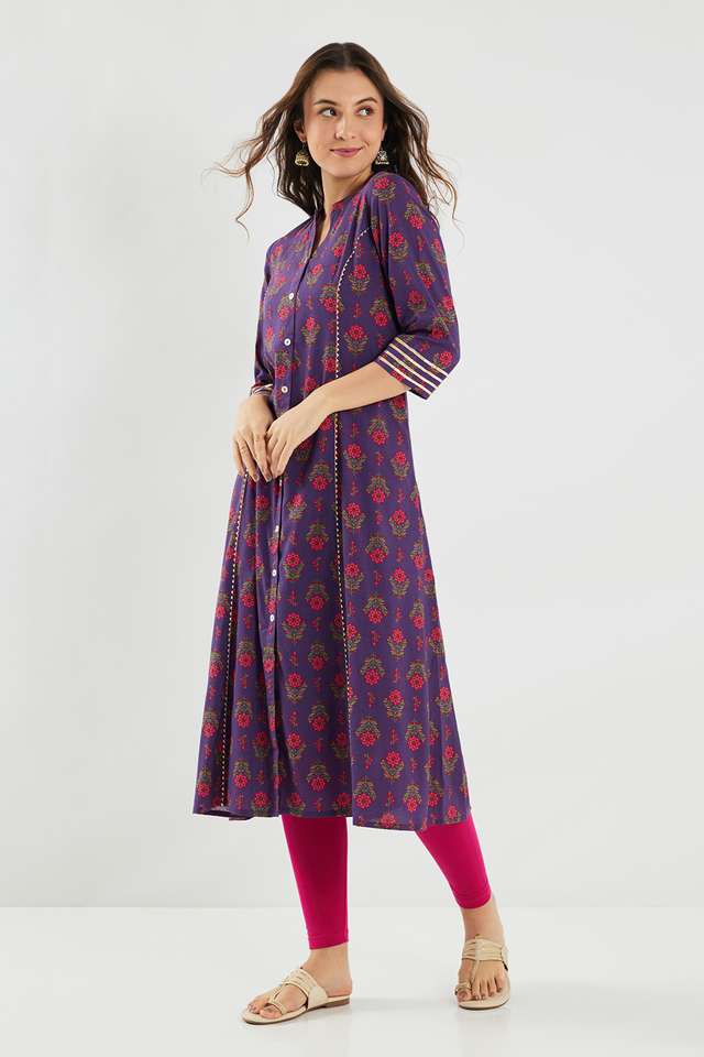 Printed-Rayon-Collared-Women-s-Casual-Wear-Kurta