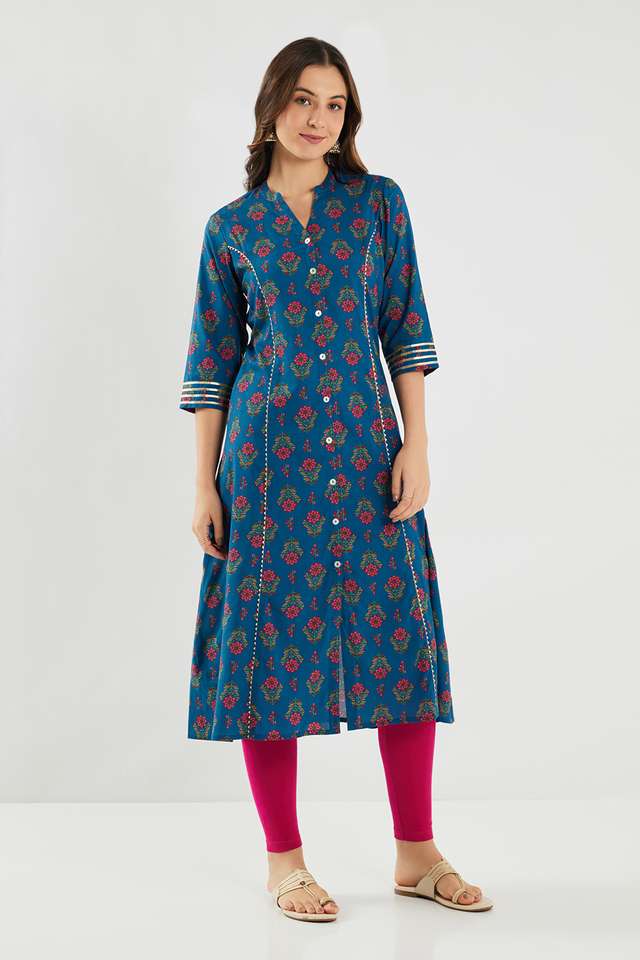 Printed-Rayon-Collared-Women-s-Casual-Wear-Kurta