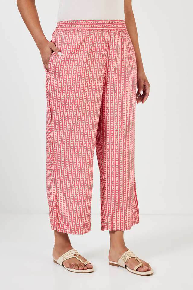 Printed-Full-Length-Blended-Fabric-Women-s-Palazzos