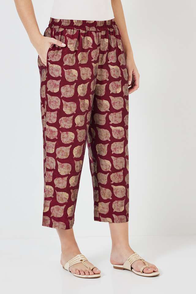 Printed-Full-Length-Blended-Fabric-Women-s-Palazzos