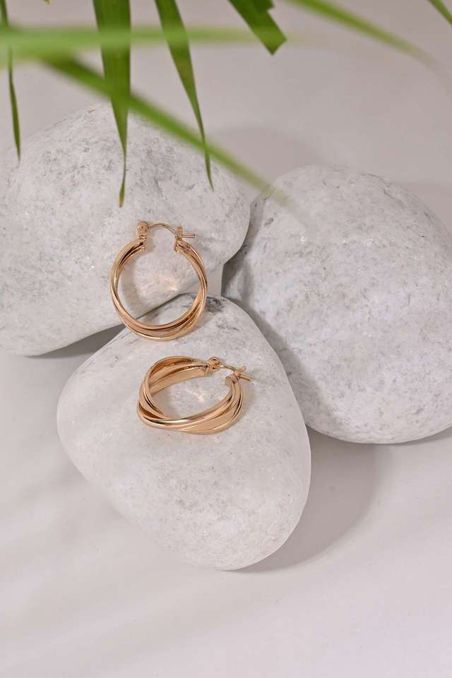 Casual-Silver-Plated-Latch-Back-Hoop-Earrings-For-Women