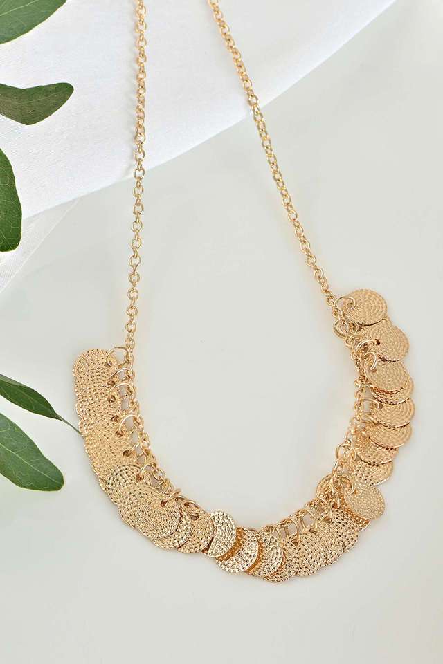 Gold-Plated-Coins-Choker-Necklace-For-Women