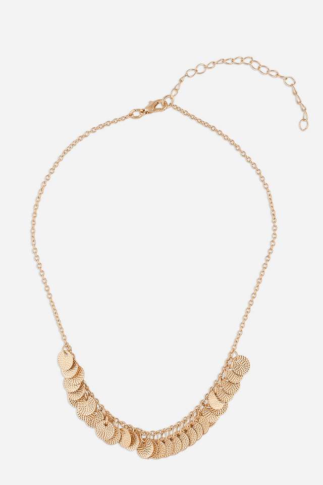 Gold-Plated-Coins-Choker-Necklace-For-Women