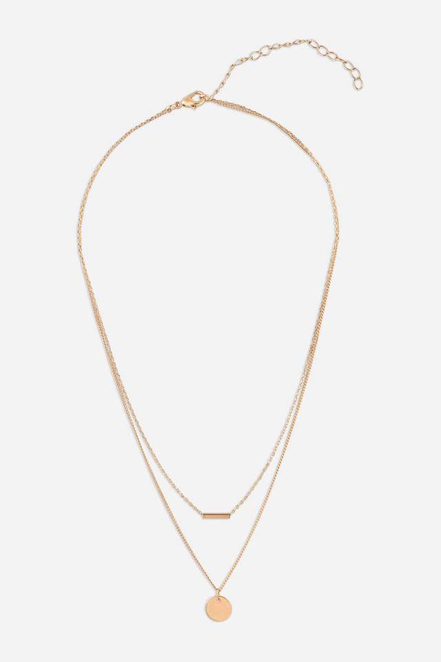 Gold-Plated-Geometric-Layered-Necklace-For-Women