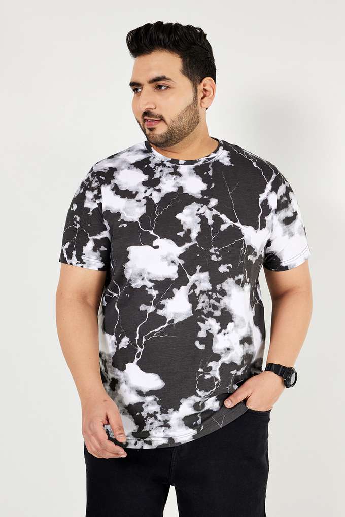 Plus-Size-Printed-Cotton-Crew-Neck-Men-s-T-Shirt