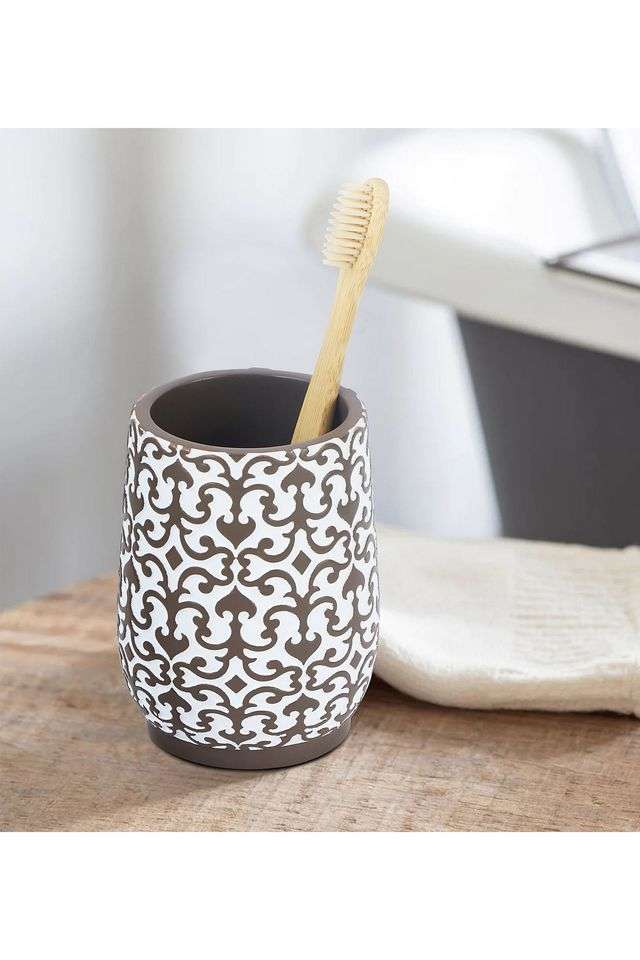 Tumbler-Polyresin-Tumbler-White-and-Taupe