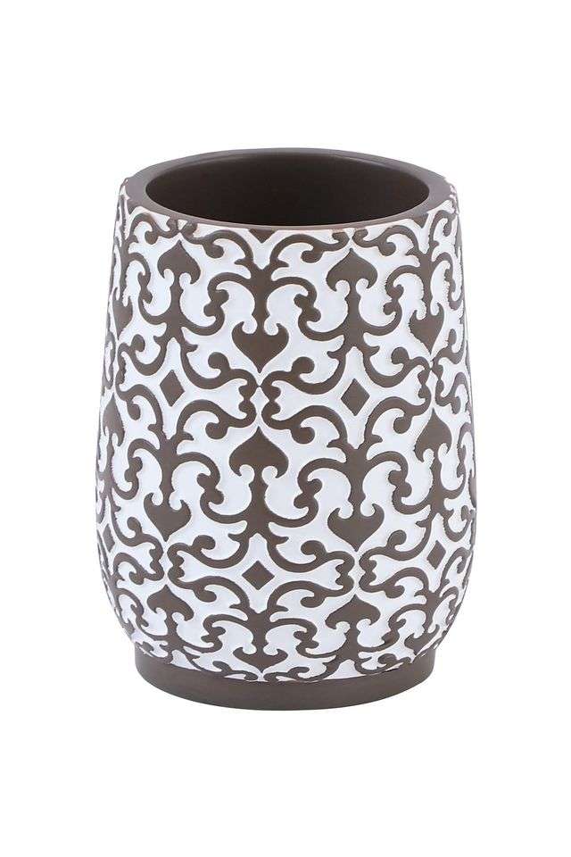 Tumbler-Polyresin-Tumbler-White-and-Taupe