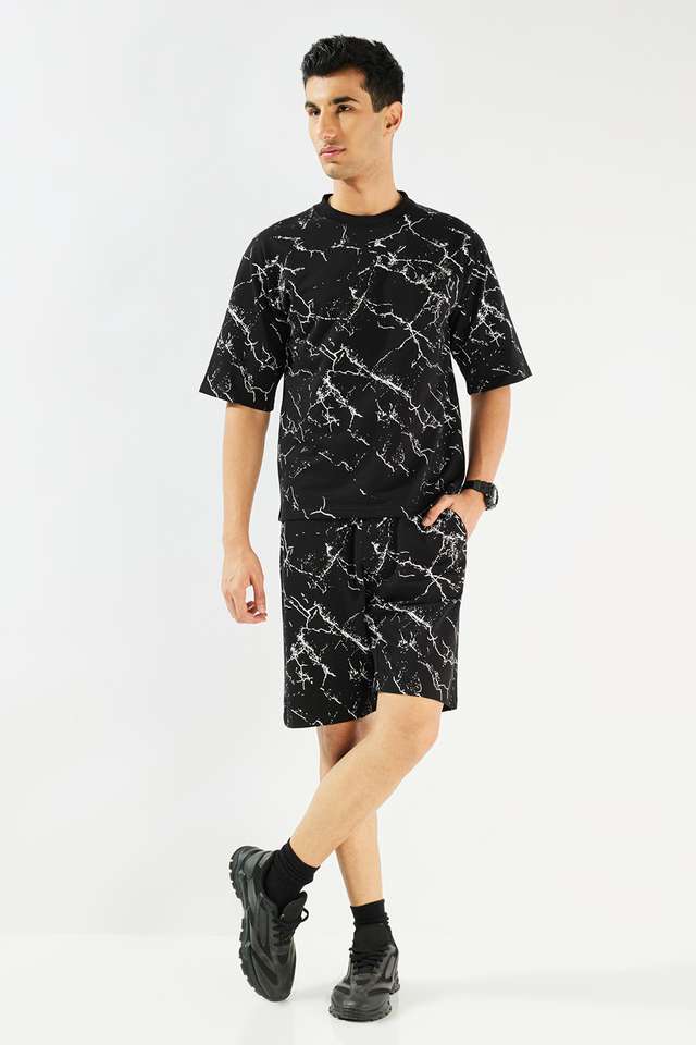 Printed-Blended-Fabric-Relaxed-Fit-Men-s-Shorts