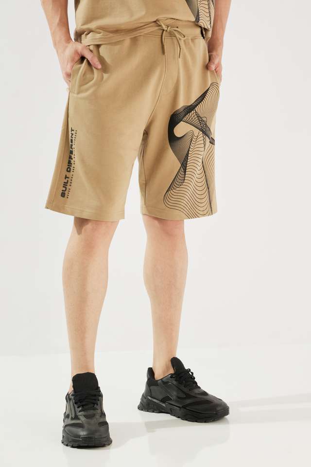 Printed-Blended-Fabric-Relaxed-Fit-Men-s-Shorts