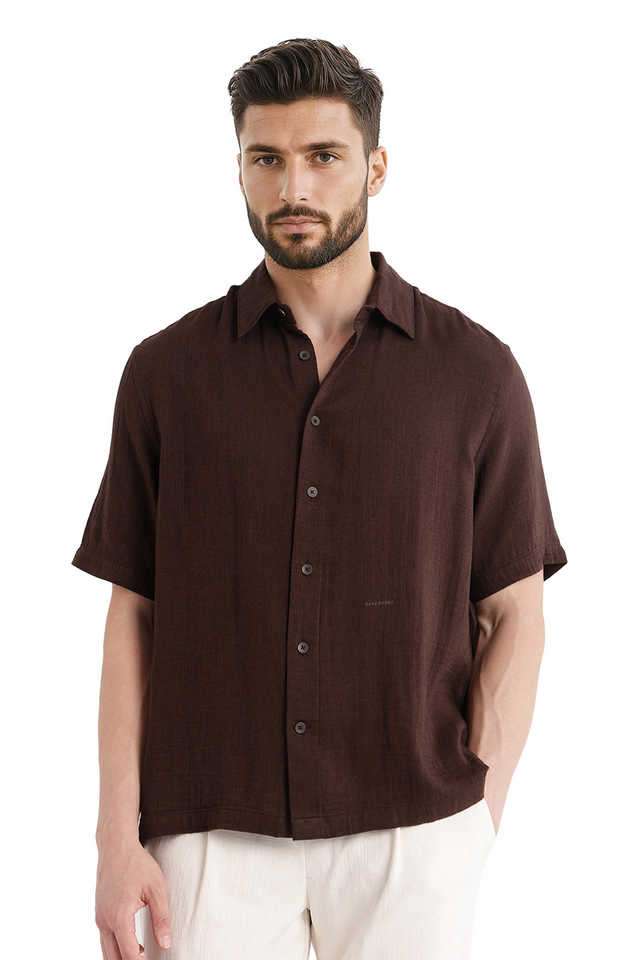Solid-Cotton-Regular-Fit-Men-s-Casual-Wear-Shirt