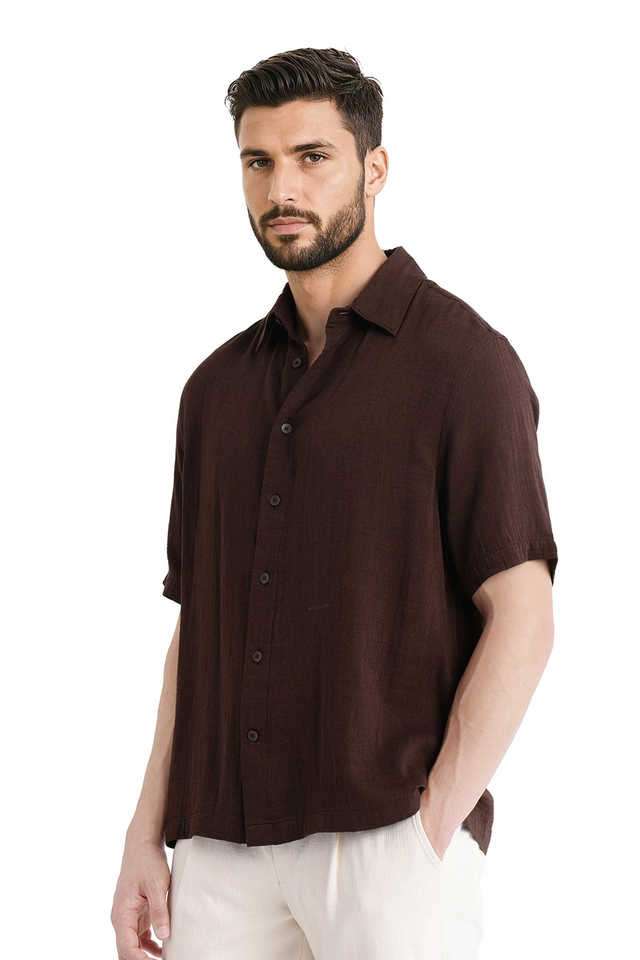 Solid-Cotton-Regular-Fit-Men-s-Casual-Wear-Shirt